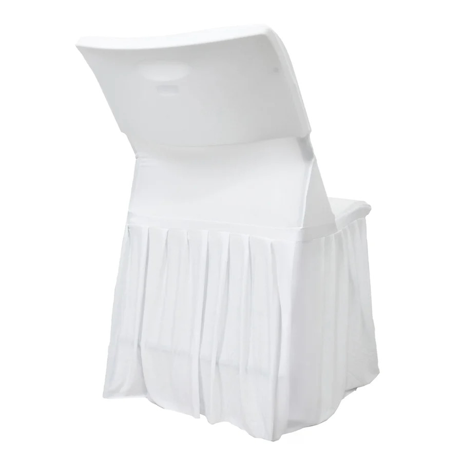 pleated satin chair cover