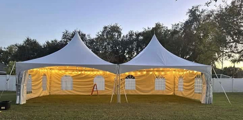 20 foot by 40 foot tent