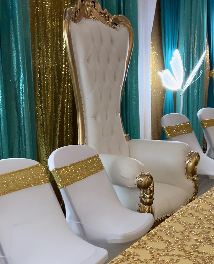 golden throne chair